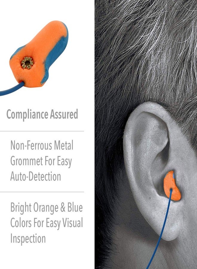 Howard Leight by Honeywell LT-30 Hundred-Pair 32NRR Laser Trak Corded Single-Use Earplugs - Orange/Blue - Image 3